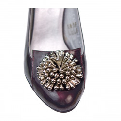 Chaussures élégantes femme 1272 vernis bordeaux