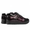 Baskets femme 6003 vernis bordeaux combiné