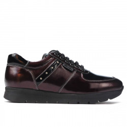 Baskets femme 6003 vernis bordeaux combiné