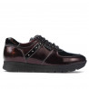 Baskets femme 6003 vernis bordeaux combiné