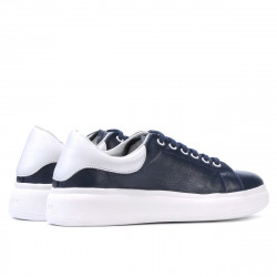 Baskets femme 6008 indigo+blanc