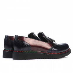 Chaussures casual femme 659 vernis indigo+bordeaux