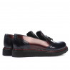 Chaussures casual femme 659 vernis indigo+bordeaux