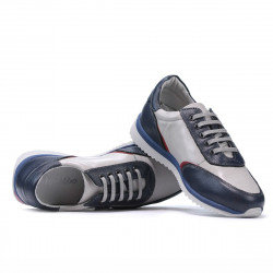 Baskets adolescents 374 indigo combiné