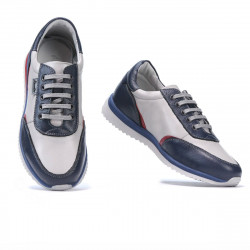 Baskets adolescents 374 indigo combiné