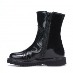 Petites bottes pour enfants 101c vernis noir