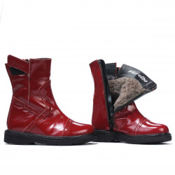 Bottes enfants petits 101c verni bordeaux
