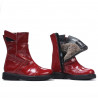Bottes enfants petits 101c verni bordeaux