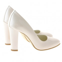 Chaussures élégantes femme 1214 vernis ivoire