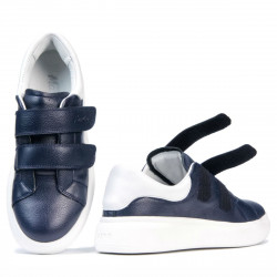 Baskets femme 6008sc indigo+blanc