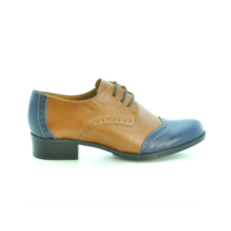 Chaussures casual femme 691 marron+indigo