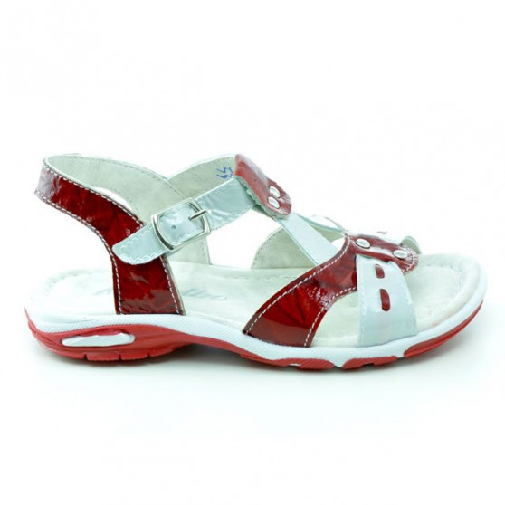 Sandales enfants petits 10c vernis rouge+blanc Sandales enfants petits 10c vernis rouge+blanc