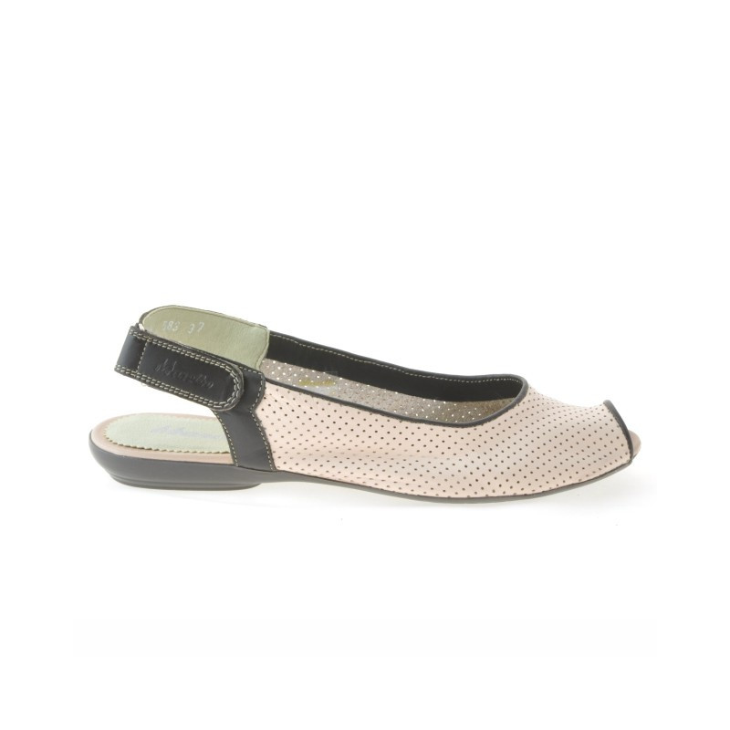 Sandales femme 583 rose+brun