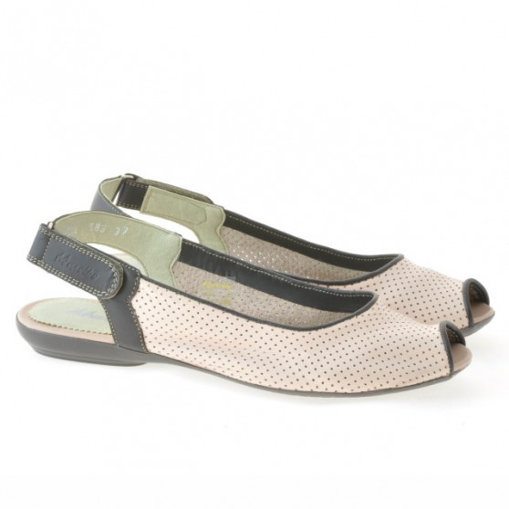 Sandales femme 583 rose+brun