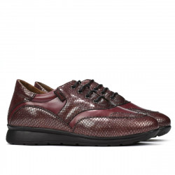Chaussures sport/casual femme 6005 bordeaux combiné