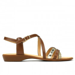 Sandales femme 5058 marron combiné