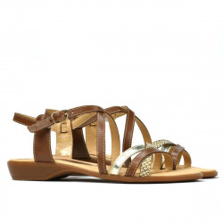 Sandales femme 5058 marron combiné