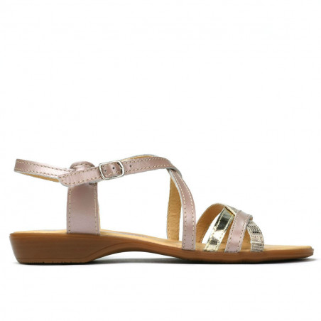 Sandales femme 5058 rose poudré combiné