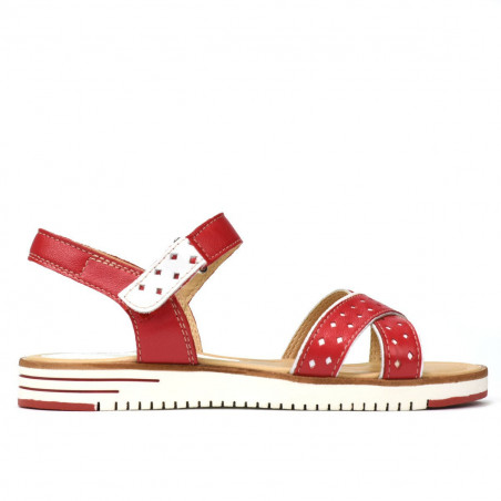 Sandales femme 5061 gingembre+blanc