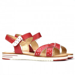 Sandales femme 5061 gingembre+blanc