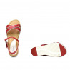 Sandales femme 5061 gingembre+blanc