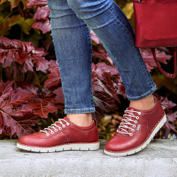 Chaussures décontractées femme 7005 rouge