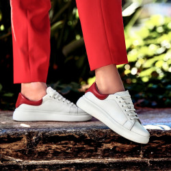 Baskets femme 6008 blanc combiné