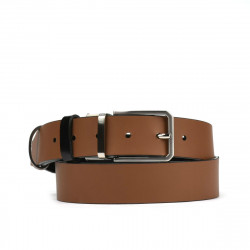 Ceinture homme 35b bicolore noir+marron