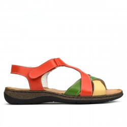 Sandales femme 5046 orange combiné