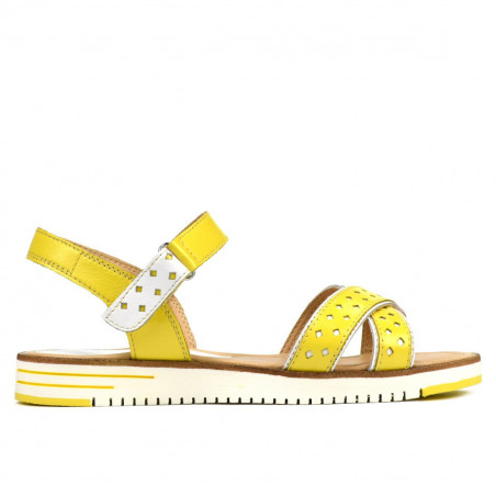 Sandales femme 5061 jaune+blanc