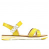 Sandales femme 5061 jaune+blanc