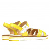 Sandales femme 5061 jaune+blanc