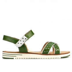 Sandales femme 5061 vert+blanc