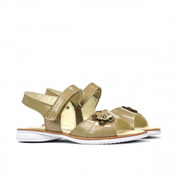Sandales enfants petits 55c vernis beige