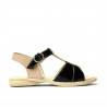 Sandales petits enfants 40c vernis noir+ivoire