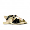 Sandales petits enfants 40c vernis noir+ivoire