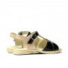 Sandales petits enfants 40c vernis noir+ivoire