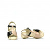 Sandales petits enfants 40c vernis noir+ivoire