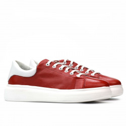 Baskets femme 6008 rouge combiné