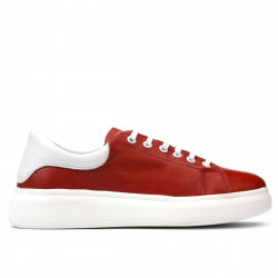 Baskets femme 6008 rouge combiné