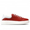 Baskets femme 6008 rouge combiné
