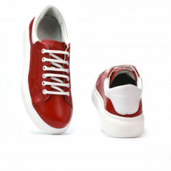Baskets femme 6008 rouge combiné