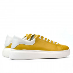 Baskets femme 6008 jaune combiné