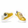 Baskets femme 6008 jaune combiné