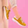 Baskets femme 6008 jaune combiné