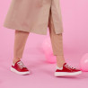 Baskets femme 6008 rouge combiné