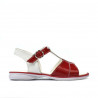 Sandales enfants petits 40c vernis rouge+blanc