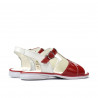 Sandales enfants petits 40c vernis rouge+blanc