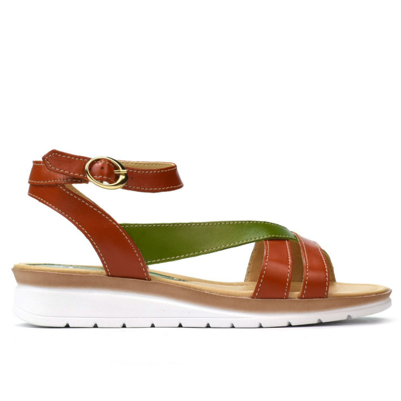 Sandales femme 5060 orange combiné