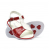 Sandales enfants petits 40c vernis rouge+blanc